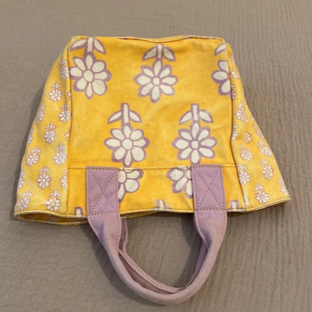 RHODE MINI Floral Yellow and Purple Tote Bag - Picture 4 of 9